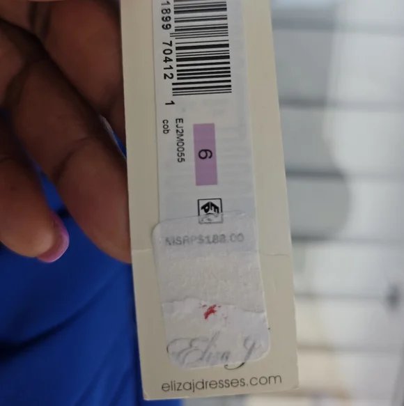 $188 Eliza J Stretch Women Off-the-Shoulder Sleeveless Gown Sz 6 NWT Party - Picture 8 of 13